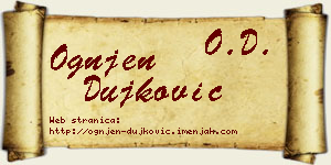 Ognjen Dujković vizit kartica